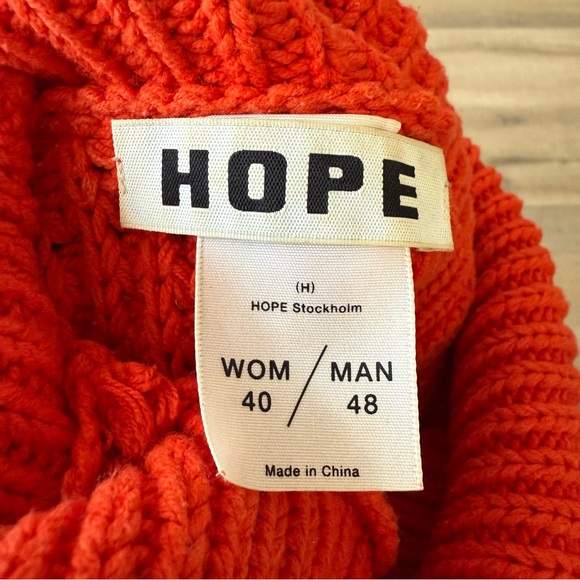 HOPE Stockholm Viral Orange Oversized Cotton Grand Sweater - Medium / Large (40) - Picture 10 of 10